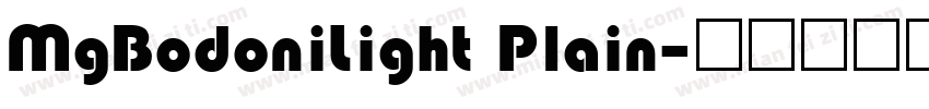MgBodoniLight Plain字体转换